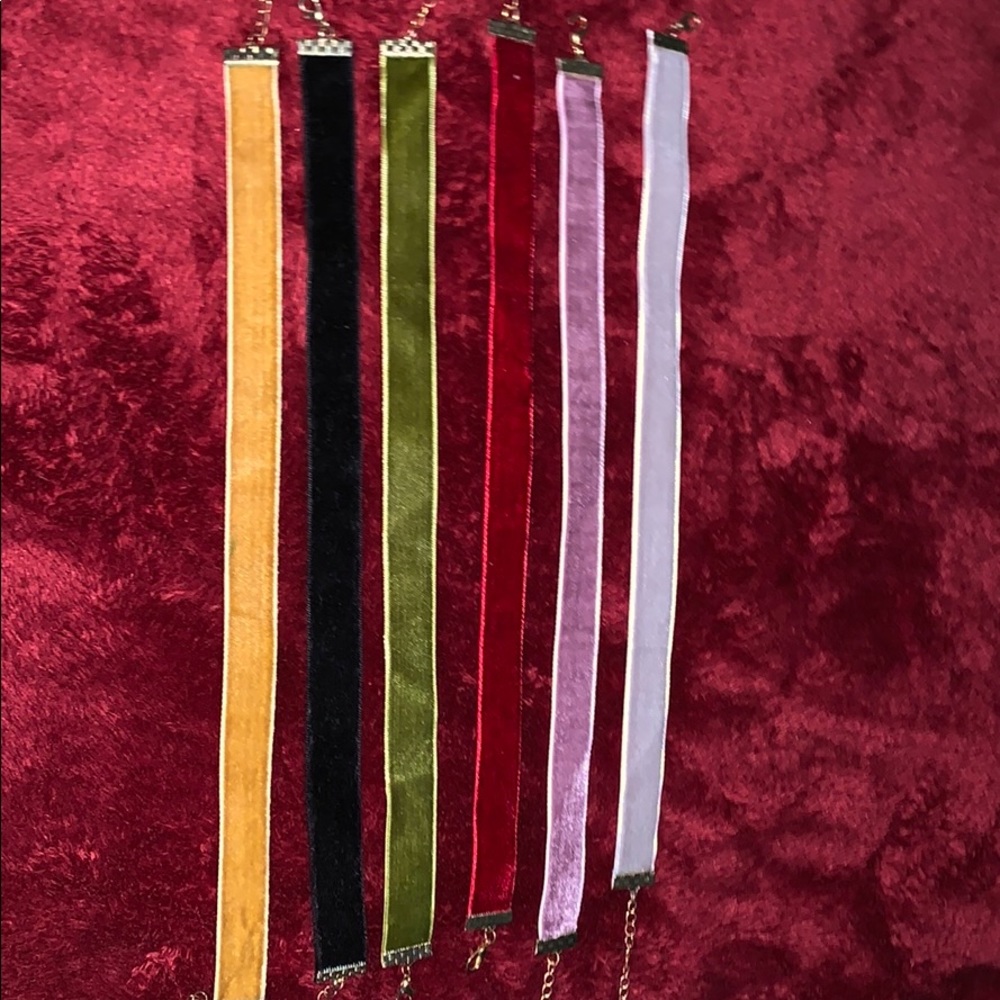 6 Velvet Chokers for one price!